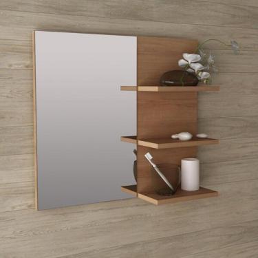 Imagem de Armário Para Banheiro Com Espelho - Amêndoa