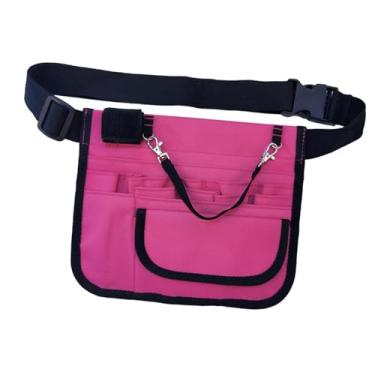 Imagem de kowaku Bolsa de cintura para enfermeiras, bolsa de ferramentas ajustável, cinto de utilidades, pochete médica, bolsa de quadril para kit de cuidados, ROSA