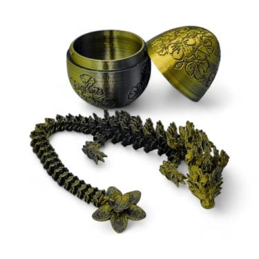 Imagem de ZZ LIFE Ovo de dragão de flor de cerejeira surpresa - articulações articuladas de dragões de 35,5 cm - Cerejeira com tema de flor de cerejeira, ovo de dragão misterioso, TDAH, estresse, alívio da
