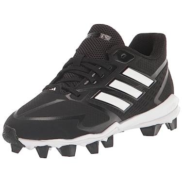Imagem de adidas Tênis masculino de beisebol Icon 8 moldado (bebê/criança pequena), Núcleo preto/branco/branco, 3.5 Little Kid