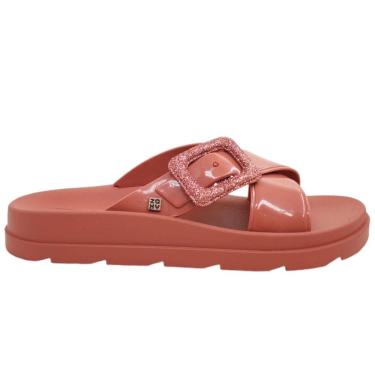 Imagem de Tamanco Feminino Casual Dia a Dia Flatform Passeio com Glitter Zaxy 19053