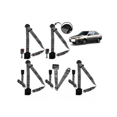 Imagem de Kit cinto de segurança COMPLETO RETRÁTIL para FIAT TEMPRA + fechos - H