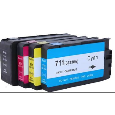 Imagem de Kit Cartucho Para  T520 711xl compatível - Toner Vale