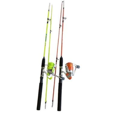 Imagem de Kit pesca vara maciça duas partes 1,80m com molinete Priotelus 4000 4 