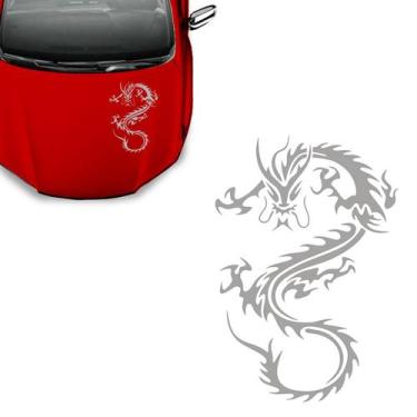 Imagem de Adesivo Capô Dragão Faixa Carro Decorativo Tuning Esportivo - SPORTINO