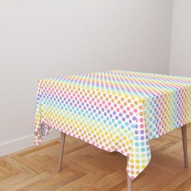 Imagem de Toalha De Mesa Retangular Tecido Oxford Poá Colorido TL70 - 220x140cm 