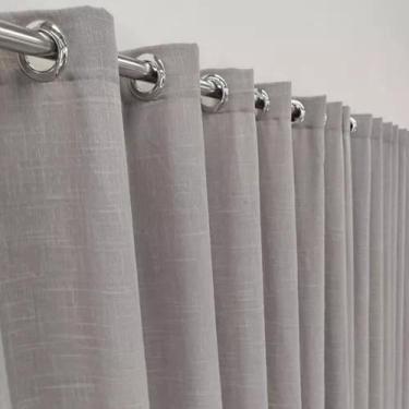 Imagem de Cortina Linho Com Forro Para Sala 3,00x1,80 Argola - Salvatex Confecçõ