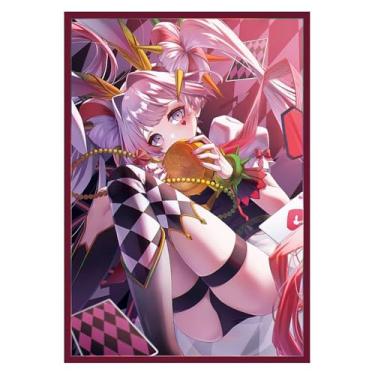 Imagem de Volcanic Island Capas para cartões colecionáveis holográficas de 50 ct 63 x 90 mm para YuGiOh/arte japonesa anime impressão protetores de cartas (Malice)