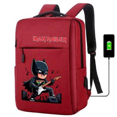 Imagem de Mochila USB Escolar Estampa Infantil Batman Notebooks, Trabalho Escola