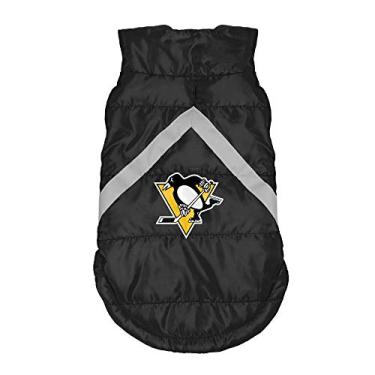 Imagem de Littlearth Colete unissex adulto NHL Pittsburgh Penguins Pet Puffer, cor da equipe, PP