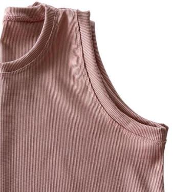 Imagem de Blusa Feminina Regata Básica Cavada Sem Manga Elegante  - Multiborba, 