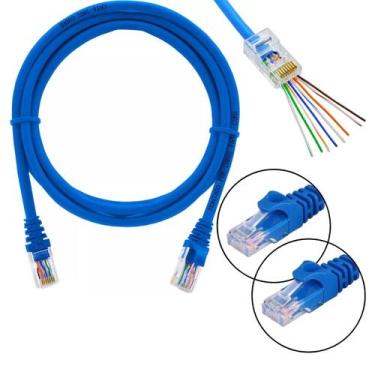 Imagem de Cabo De Rede 3 Metros Internet Rj45 Macho Ultra Velocidade - X-CELL, 3