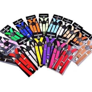 Imagem de 3x Suspensórios Masculino E Feminino - Largo 2,5cm - Várias Cor - PL