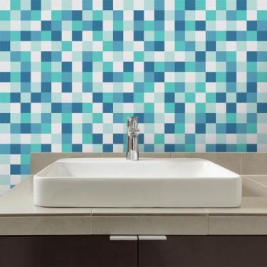 Imagem de Papel de Parede Ladrilho Ocean - QCola, 0,60 x 3,00 metros