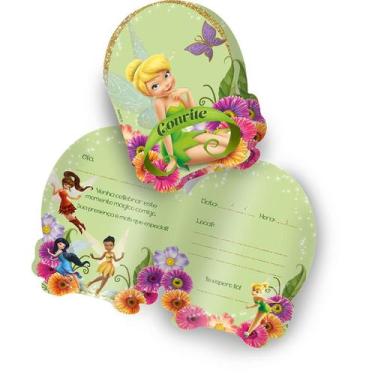 Imagem de Convite Festa de Aniversário Sininho Tinker Bell Fadas  8 Uni Festcolo