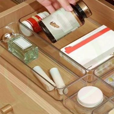 Imagem de Kit Organizador Separador Transparente Empilhável 2 Unidades - PLASTUT