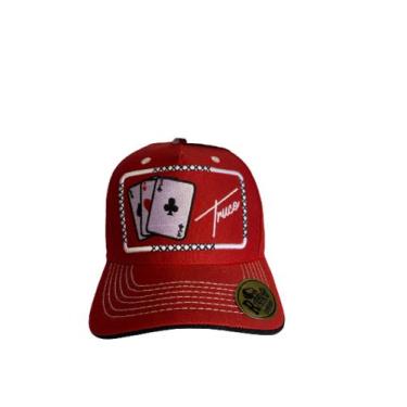 Imagem de Boné Rusticos's Company Vermelho truco  Fitão Unissex Aba Curva Ajuste