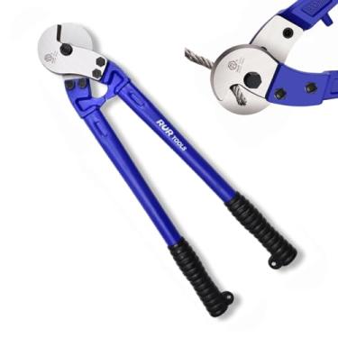 Imagem de ZrgGea Cortadores de fio de 45,72 cm | Cortador de corda de arame resistente | Alicate de corte de fio de grau industrial, forjado de aço de liga T8, dureza HRC62, corte afiado. Para fio de aço