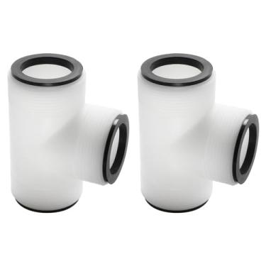 Imagem de Screw Man Conector de junta T de mangueira de piscina acima do solo de 3,8 cm (2 peças) serve para piscina acima do solo Intex & Coleman, conector de junta T de mangueira de 3,8 cm + juntas de anel de