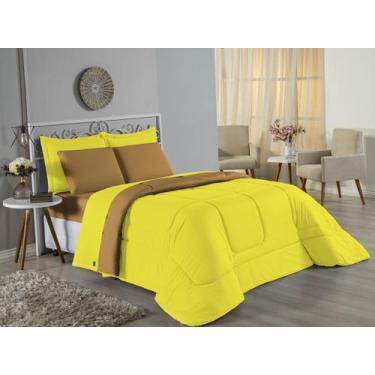 Imagem de Edredom Casal Queen Size Malha 100% Algodão - Davy Enxovais, AMARELO/C