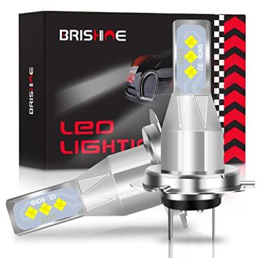 Imagem de BRISHINE Lâmpadas de LED para neblina H7 6000K Xenon branco, extremamente brilhante 2525 chips 64210 lâmpadas de LED para faróis de neblina de carro, luzes de rodagem diurna DRL (pacote com 2)