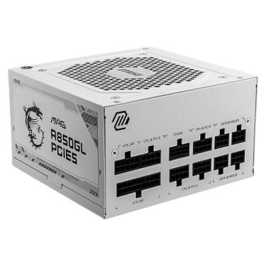 Imagem de Fonte MSI MAG A850GL, 850W, 80 Plus Gold, Modular, PFC Ativo, Branco -
