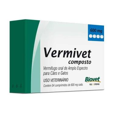 Imagem de Vermivet Composto Biovet 600mg com 4 Comprimidos - Biovet / Vermivet