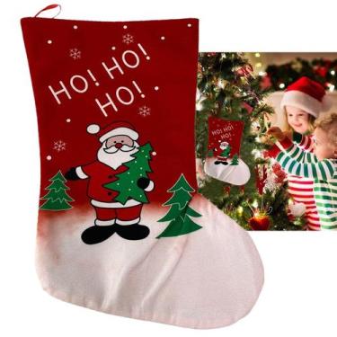 Imagem de Meia Bota Natal Porta Janela Arvore Natalino Decoraçao Fim de Ano Fest