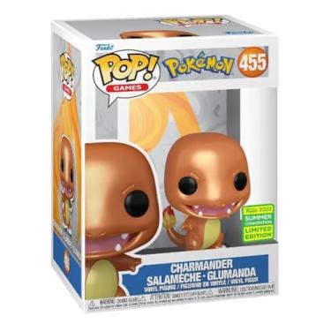 Imagem de Funko Pop! Pokemon Charmander (Metallic) SDCC Shared Exclusive w/ Sticker 2022