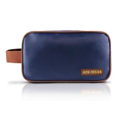 Imagem de Necessaire com Alça Lateral Masculino Jacki Design Azul Marrom