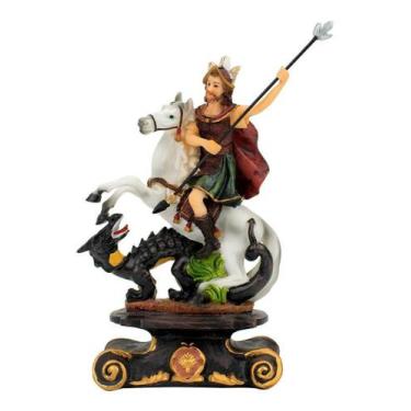 Imagem de Imagem São Jorge 20cm - Enfeite Resina - Taimes