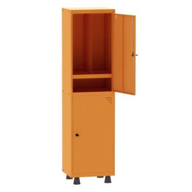 Imagem de Armário Guarda Volume Locker Roupeiro Insalubre 1 Vão 02 Portas Com Pr