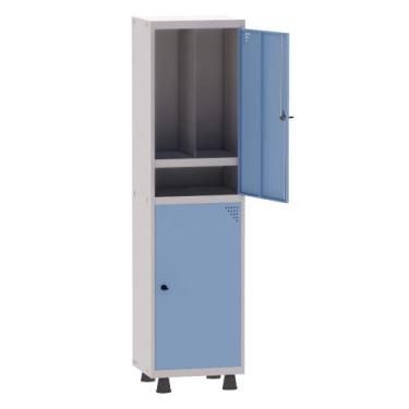 Imagem de Armário Guarda Volume Locker Roupeiro Insalubre 1 Vão 02 Portas Com Pr