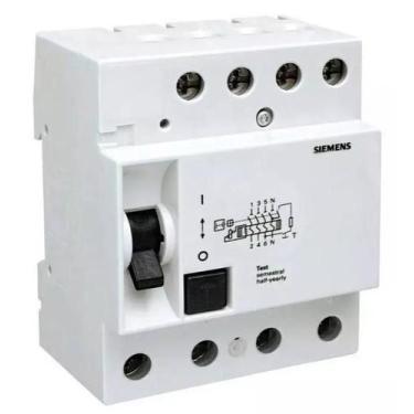 Imagem de Interruptor Diferencial Residual DR Siemens RCCB 25A 4P 230-400V A7B10