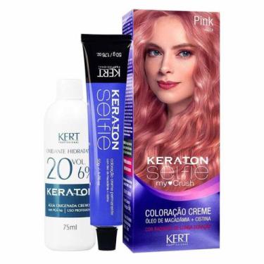 Imagem de Coloração Creme Keraton Selfie My Crush Pink Rosa Kert