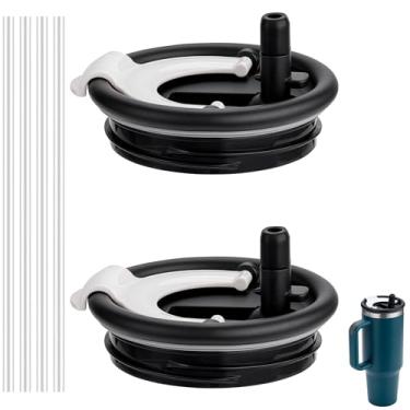 Imagem de Bluwing Tampa de substituição para Stanley Quencher, copo à prova de derramamento, 2 peças, tampa de substituição para copo Stanley Cup 1,134 g (pacote com 2)