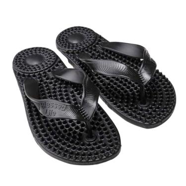 Imagem de Sandália Ortopédica Ativadora Chinelo Esporao Fascite Pé Blessed Life (Preto, BR, Adulto, Faixa Numérico, 41, 42)
