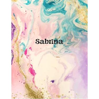 Imagem de Sabrina: Cover Style Water Color - Personalized Name Notebook | Wide Ruled Paper Notebook Journal | For Teens Kids Students Girls| For Home School College | 8.5 x 11 inch 160 pages