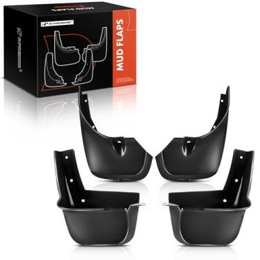 Imagem de A-Premium Conjunto de 4 peças de abas de lama, protetores contra respingos, para-lamas com kits de hardware acessório compatível com Infiniti JX35 2013, QX60 2014-2020, Sport Utility, cor preta, LH