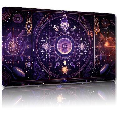 Imagem de Malqiqi Tapete para MTG, com bolsas de armazenamento grátis, tapete de jogo 61 x 35 cm, TCG e tapete de jogo de tabuleiro para cartas (regular, tapete mágico 22)