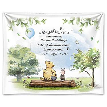 Imagem de Tecido clássico de 3 x 2,4 m Urso Ursinho Ursinho de Bebê Decoração de Festa Suprimentos para Meninos Recém-nascidos Balão Azul e Amigos Bolo de Aniversário Banner Foto Studio Adereços Fotografia