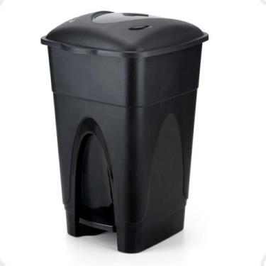Imagem de Lixeira Cesto Com Pedal 65L Lixo Residência Bar Jardim Casa - injeplas