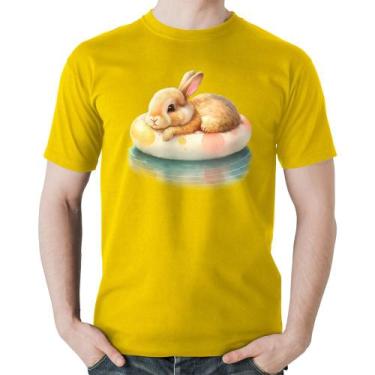 Imagem de Camiseta Algodão Coelhinho Relaxando Na Piscina  - Foca na Moda, Amare