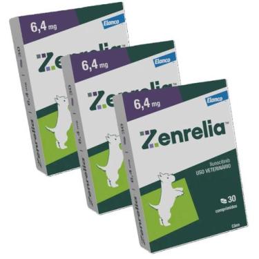 Imagem de Combo 3 Zenrelia 6,4mg Dermatológico Elanco para Cães - 30 Comprimidos