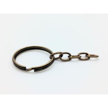 Imagem de Argola para Chaveiro 22mm Batida C/ Corrente Fina (100pçs) Cod1140 - D