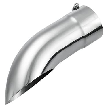 Imagem de Ponta de escape Upower Diesel, entrada de 12,7 cm, saída de 40,6 cm, tubo traseiro de 40,6 cm, vire para baixo, aço inoxidável 304, parafuso