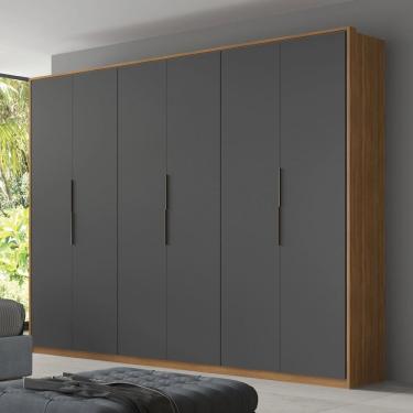 Imagem de Roupeiro Casal Atrice 6 Portas, 6 Gavetas e Nichos Organizadores - Amêndola Touch/Gafito Demóbile 