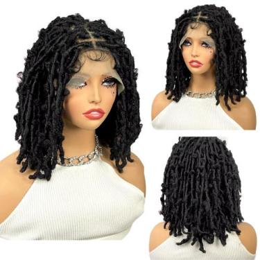 Imagem de Peruca Front Lace Goddess Dread Curta Com Baby Hair Preta - bbless