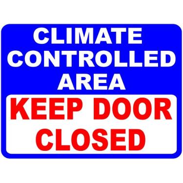 Imagem de Placa de metal com área controlada por clima para manter a porta fechada para ambientes externos e internos 30,5 x 20,3 cm