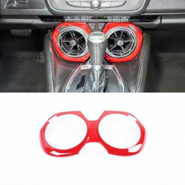 Imagem de HAGEZA Capa de painel de ar condicionado de controle central ABS, adequada para Chevrole-t Camaro 2016-2023, adesivo de moldura de ventilação de saída de ar condicionado para carro console central